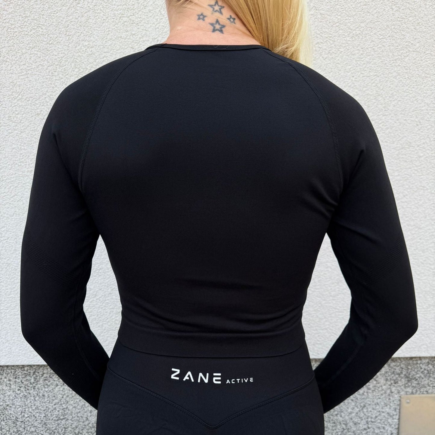Black Diamond Crop Top long sleeve - ZANE Active