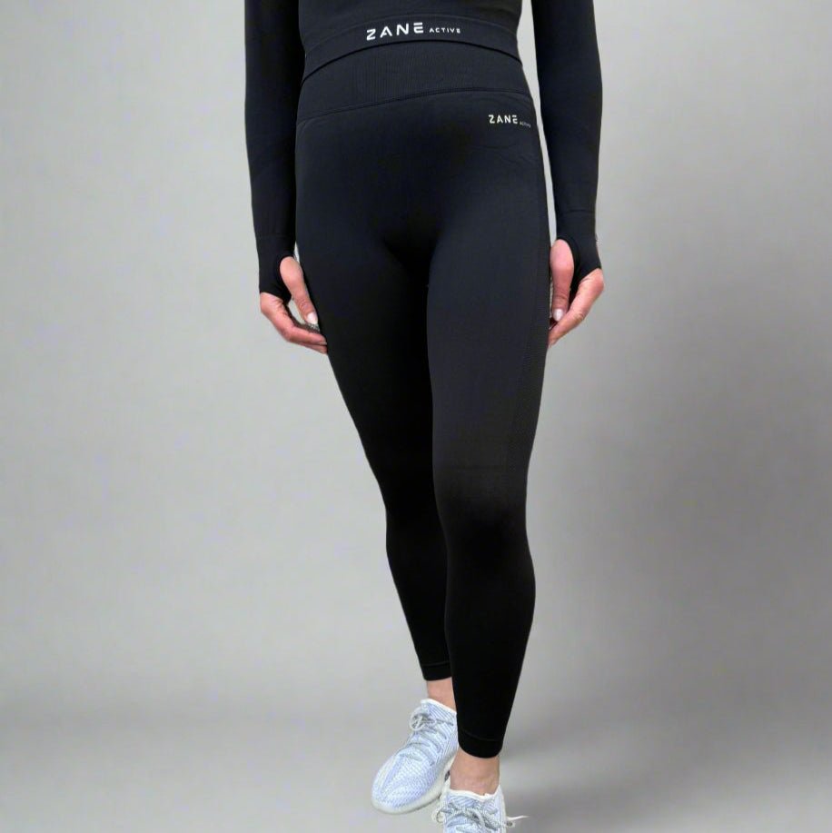 Black Diamond Seamless Leggings - ZANE Active