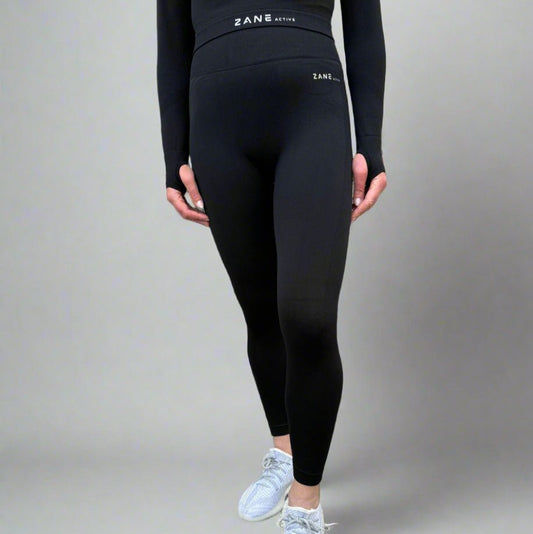 Black Diamond Seamless Leggings - ZANE Active