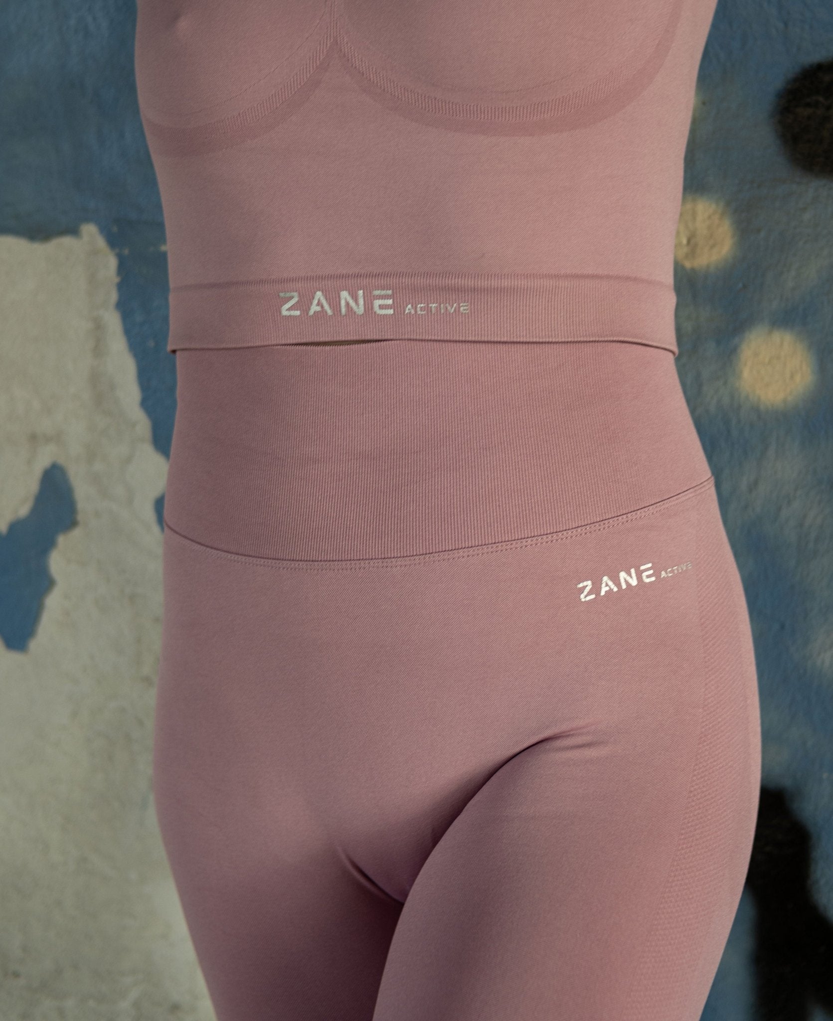 Blush Pink Crop Top kratek rokav - ZANE ACTIVE